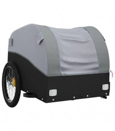 vidaXL Bike Trailer Black and Grey 45 kg Iron