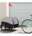 vidaXL Bike Trailer Black and Grey 45 kg Iron