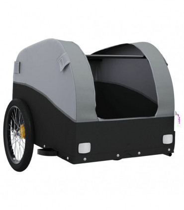 vidaXL Bike Trailer Black and Grey 45 kg Iron