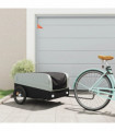 vidaXL Bike Trailer Black and Grey 45 kg Iron