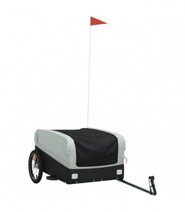 vidaXL Bike Trailer Black and Grey 45 kg Iron