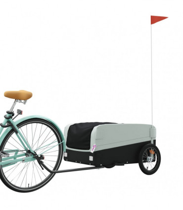 vidaXL Bike Trailer Black and Grey 45 kg Iron