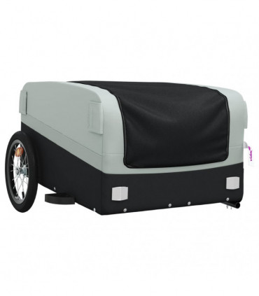 vidaXL Bike Trailer Black and Grey 45 kg Iron