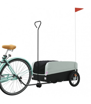 vidaXL Bike Trailer Black and Grey 45 kg Iron