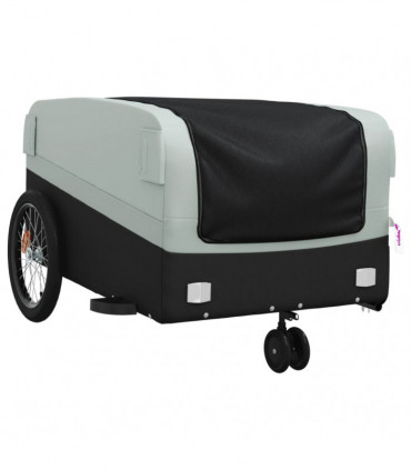 vidaXL Bike Trailer Black and Grey 45 kg Iron