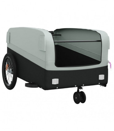 vidaXL Bike Trailer Black and Grey 45 kg Iron
