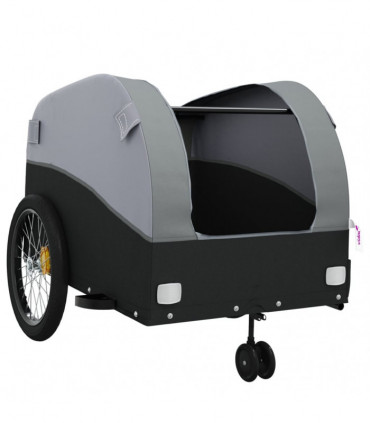 vidaXL Bike Trailer Black and Grey 45 kg Iron