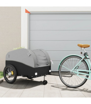 vidaXL Bike Trailer Black and Grey 45 kg Iron