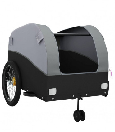 vidaXL Bike Trailer Black and Grey 45 kg Iron