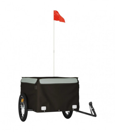 vidaXL Bike Trailer Black and Grey 45 kg Iron
