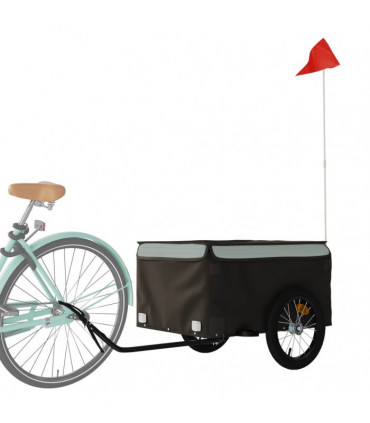 vidaXL Bike Trailer Black and Grey 45 kg Iron