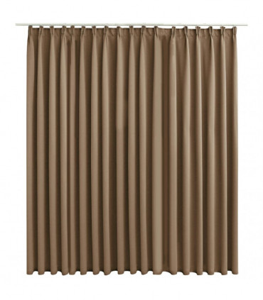 vidaXL Blackout Curtain with Hooks Taupe 290x245 cm