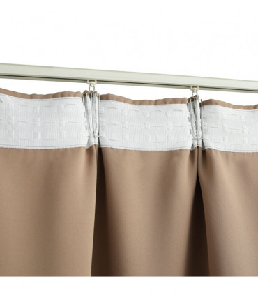 vidaXL Blackout Curtain with Hooks Taupe 290x245 cm