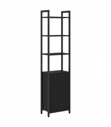 vidaXL Book Cabinet Black Oak 40 x 24 x 161 cm Engineered Wood
