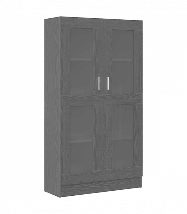 vidaXL Book Cabinet Black oak 82.5 x 30.5 x 150 cm Engineered Wood