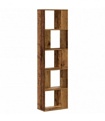 vidaXL Bookcase 5-Tier Old Wood 45x23.5x162.5 cm Engineered Wood