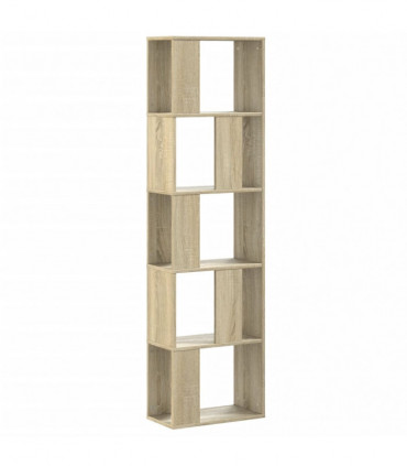 vidaXL Bookcase 5-Tier Sonoma Oak 45x23.5x162.5 cm Engineered Wood