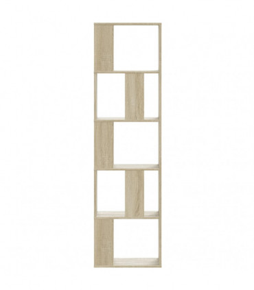 vidaXL Bookcase 5-Tier Sonoma Oak 45x23.5x162.5 cm Engineered Wood