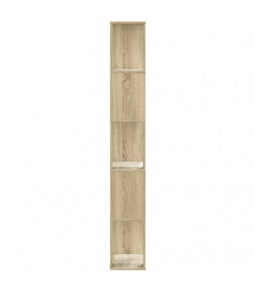 vidaXL Bookcase 5-Tier Sonoma Oak 45x23.5x162.5 cm Engineered Wood