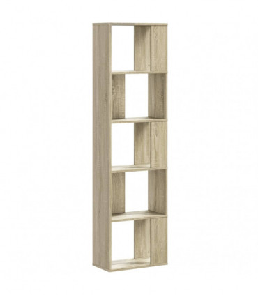 vidaXL Bookcase 5-Tier Sonoma Oak 45x23.5x162.5 cm Engineered Wood