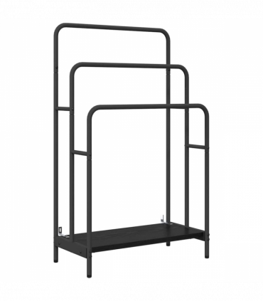 vidaXL Cloth Rack Black oak 60 x 30 x 100.5 cm Engineered wood