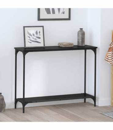 vidaXL Console Table Black oak 101 x 30.5 x 75 cm Engineered wood