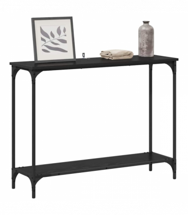 vidaXL Console Table Black oak 101 x 30.5 x 75 cm Engineered wood