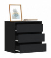 vidaXL Corner Chest of Drawers Black 60x41x58 cm Engineered Wood