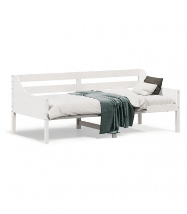 vidaXL Day Bed White 90x190 cm Solid Wood Pine