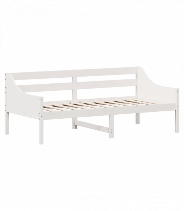 vidaXL Day Bed White 90x190 cm Solid Wood Pine