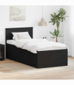 vidaXL Daybed with Drawer Manual Black 100 x 200 cm Engineered Wood