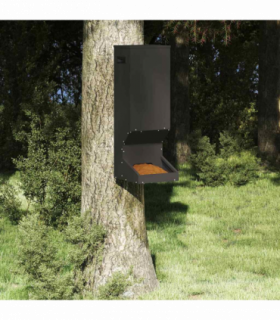 vidaXL Deer Feeder Black 28 x 30 x 80 cm Cold-Rolled Steel