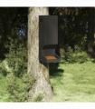 vidaXL Deer Feeder Black 28 x 30 x 80 cm Cold-Rolled Steel