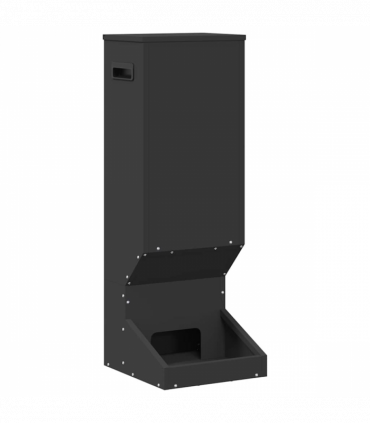 vidaXL Deer Feeder Black 28 x 30 x 80 cm Cold-Rolled Steel