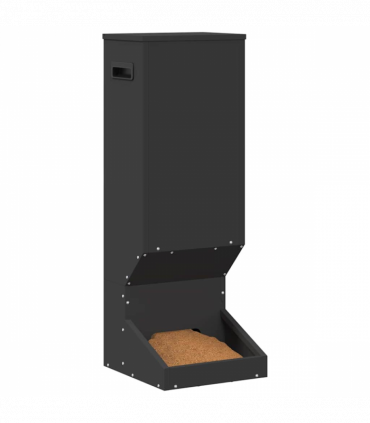 vidaXL Deer Feeder Black 28 x 30 x 80 cm Cold-Rolled Steel