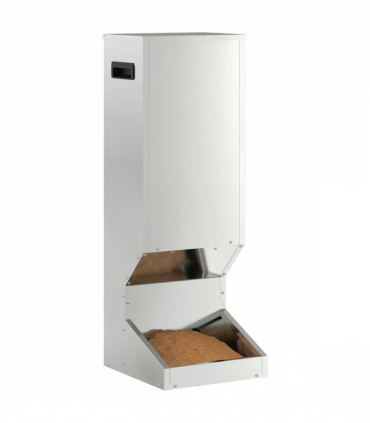 vidaXL Deer Feeder Silver 28 x 30 x 80 cm Galvanised Steel