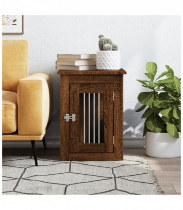 vidaXL Dog Crate Furniture Brown Oak 45x62x59 cm Engineered Wood