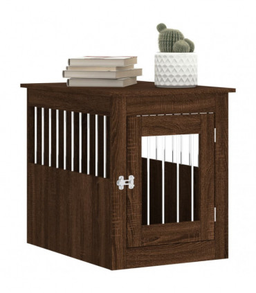 vidaXL Dog Crate Furniture Brown Oak 55x75x65 cm Engineered Wood