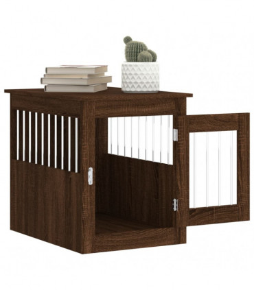 vidaXL Dog Crate Furniture Brown Oak 55x75x65 cm Engineered Wood