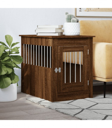 vidaXL Dog Crate Furniture Brown Oak 55x80x68 cm Engineered Wood