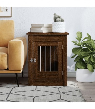 vidaXL Dog Crate Furniture Brown Oak 55x80x68 cm Engineered Wood