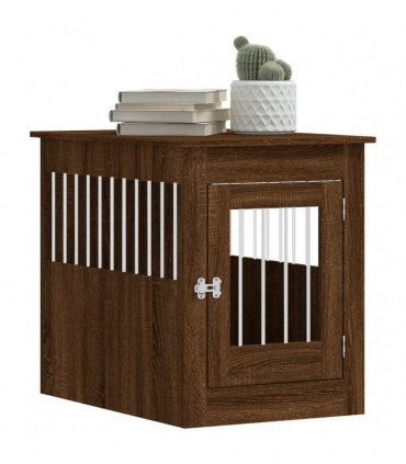 vidaXL Dog Crate Furniture Brown Oak 55x80x68 cm Engineered Wood