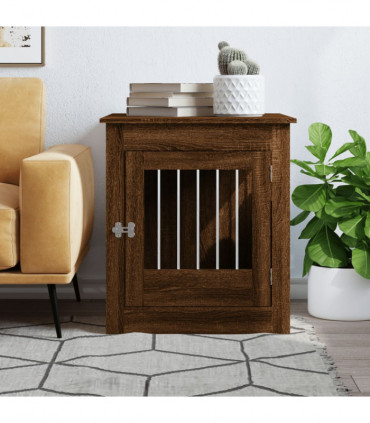 vidaXL Dog Crate Furniture Brown Oak 64.5x80x71 cm Engineered Wood