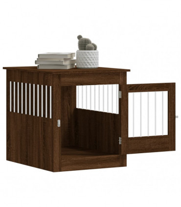 vidaXL Dog Crate Furniture Brown Oak 64.5x80x71 cm Engineered Wood