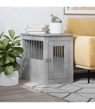 vidaXL Dog Crate Furniture Concrete Grey 45x62x59 cm Engineered Wood