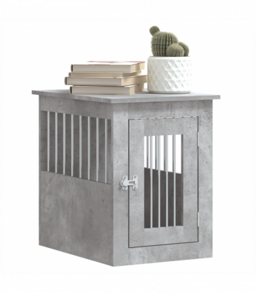 vidaXL Dog Crate Furniture Concrete Grey 45x62x59 cm Engineered Wood