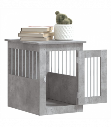 vidaXL Dog Crate Furniture Concrete Grey 45x62x59 cm Engineered Wood
