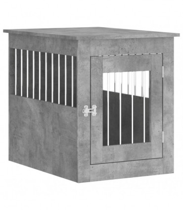 vidaXL Dog Crate Furniture Concrete Grey 55x75x65 cm Engineered Wood