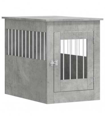 vidaXL Dog Crate Furniture Concrete Grey 55x80x68 cm Engineered Wood