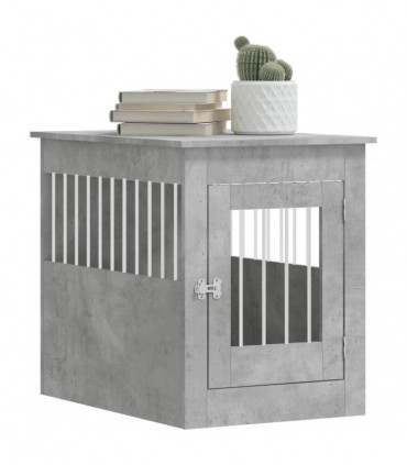 vidaXL Dog Crate Furniture Concrete Grey 55x80x68 cm Engineered Wood